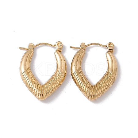 Ion Plating(IP) 304 Stainless Steel Teardrop Hoop Earrings for Women EJEW-E199-13G-1
