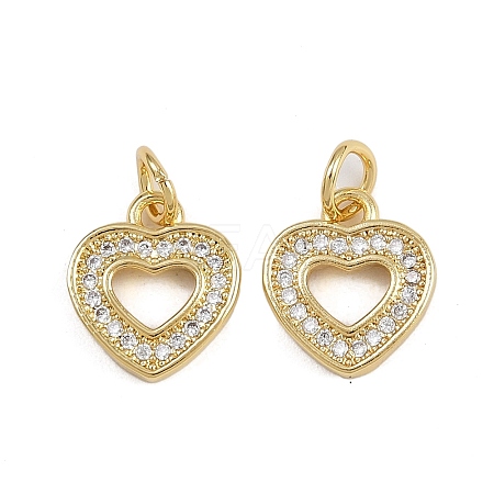 Brass Micro Pave Cubic Zirconia Pendants ZIRC-I367-04G-10-1