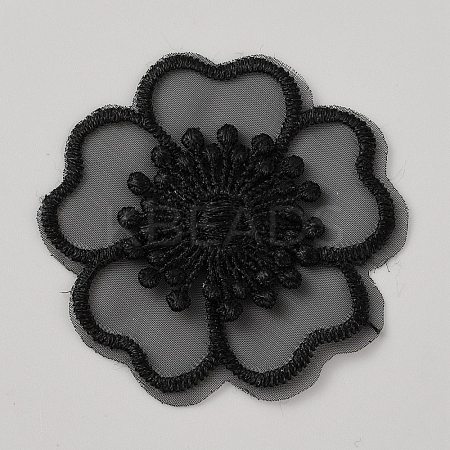 Organza Embroidery Sew on Appliques PATC-WH0008-61A-1