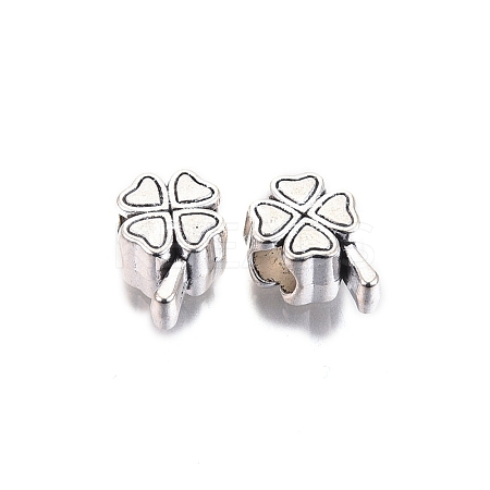 Tibetan Style Alloy European Beads TIBE-S314-100AS-RS-1
