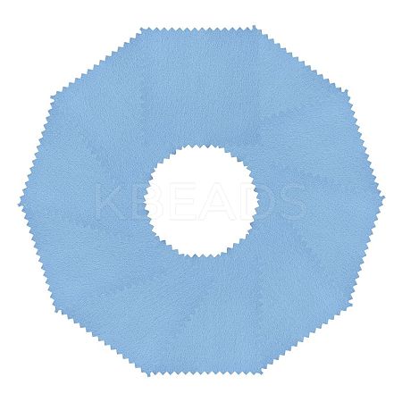 15Pcs Faux Suede Fabric Square Silver Polishing Cloth AJEW-FS0001-44-1