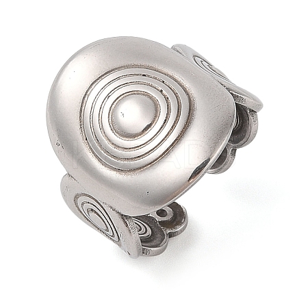 Non-Tarnish 304 Stainless Steel Cuff Rings for Women RJEW-G324-01P-1