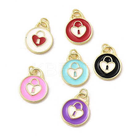 Brass Enamel Pendants KK-I378-04G-1