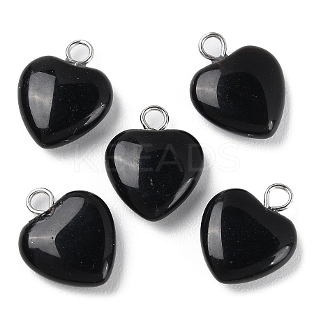 Natural Obsidian Pendants G-E603-01P-04-1