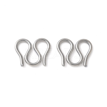 304 Stainless Steel S-Hook Clasps STAS-Z124-04C-P-1