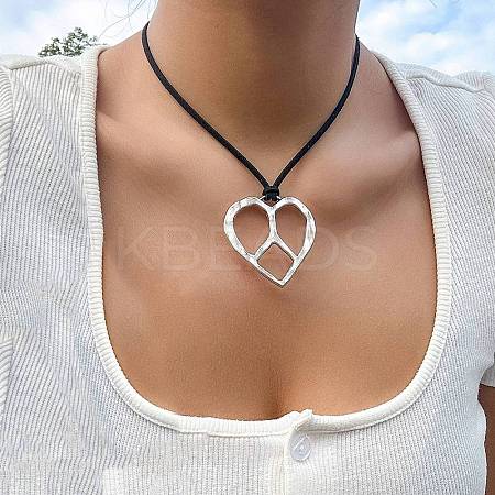 Alloy Pendant Necklaces LS-NJEW-K261-09E-AS-1