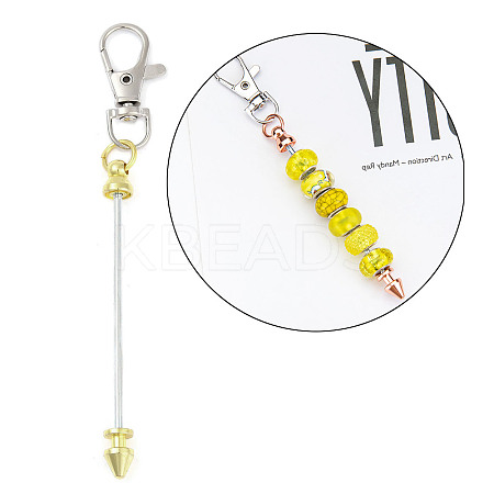 Alloy Beadable Pendant Decorations KEYC-D288-01G-1