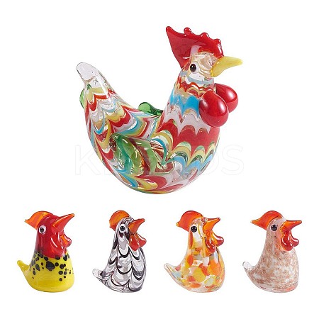 5Pcs Glass Chick Figurine JX539A-1