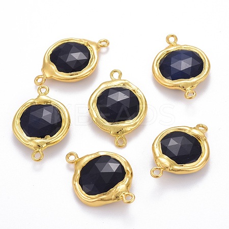 Natural Black Agate Links connectors G-E540-06-1