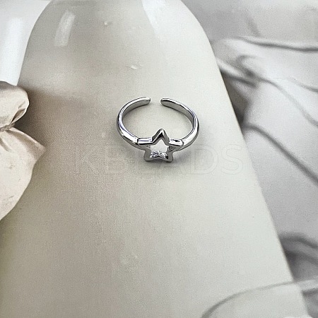 Star Zinc Alloy Adjustable Cuff Rings FS-WG86BD8-01-1