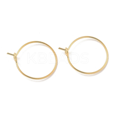 Brass Hoop Earring Findings KK-H503-33G-01-1