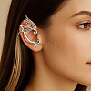 6Pcs 3 Colors Alloy Butterfly Wing Stud Earrings EJEW-GO0003-01-5