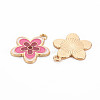 Light Gold Alloy Enamel Pendants ENAM-S126-132-3
