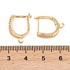 Rack Plating Brass Cubic Zirconia Hoop Earring Findings KK-S374-04G-03-3