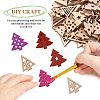 100Pcs Christmas Tree Unfinished Wooden Ornaments WOCR-CJ0001-01-3