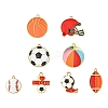 8Pcs 8 Styles Alloy Enamel Pendants ENAM-YW0004-26-1
