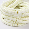 Flat Round Handmade Polymer Clay Beads LS-CLAY-R067-8.0mm-21-4