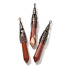 Natural Red Jasper Pointed Big Pendants G-P560-02R-04-1