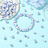 100Pcs 2 Styles Handmade Flower Printed Porcelain Ceramic Beads PORC-LT0001-11-5