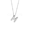1pc Brass Chain with Alloy Letter Pendants Necklaces NJEW-LP0001-41M-P-1