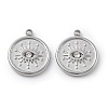 304 Stainless Steel Rhinestone Pendants STAS-Z121-52P-1