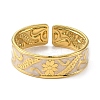 304 Stainless Steel Enamel Open Cuff Rings for Women RJEW-F166-35G-01-3