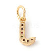 Brass Micro Pave Colorful Cubic Zirconia Charms X-ZIRC-F092-01-J-2