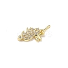 Brass Micro Pave Cubic Zirconia Charms ZIRC-I356-15G-05-2