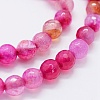 Faceted Natural Agate Beads Strands G-F561-6mm-D03-3