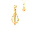 1Pc 925 Sterling Silver Bead Cage Pendants STER-PH0004-19G-1