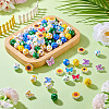 20 Styles Printed Wood Beads WOOD-TA0002-65-5