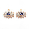 Alloy Rhinestone Enamel Pendants PALLOY-T092-03-1