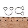 304 Stainless Steel Heart Clip on Nose Rings AJEW-A062-01B-P-4