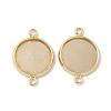 Flat Round Brass Connector Cabochon Settings KK-K414-13D-G-1