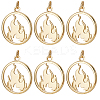 10Pcs Brass Pendants KK-BBC0010-27-1