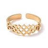 304 Stainless Steel Sailor's Knot Open Cuff Ring LS-RJEW-P037-04G-2