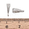 Brass Micro Pave Clear Cubic Zirconia Pendant Bails KK-G542-03S-3