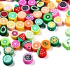 100Pcs Handmade Polymer Clay Fruit Theme Beads DIY-YW0002-40-1