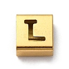 Ion Plating(IP) 304 Stainless Steel Square Slide Charms STAS-L132-23L-G-1