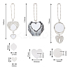 3 Style Alloy Heat Transfer Sublimation Hanging Blank Pendant Decorations HJEW-FH0001-56-2