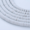 Flat Round Handmade Polymer Clay Beads CLAY-R067-6.0mm-39-3