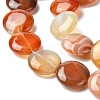 Flat Round Gemstone Natural Red Agate Stone Beads Strands X-G-S110-03-5