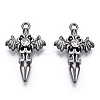 Alloy with Rhinestone Pendants X-PALLOY-N176-12B-NR-2