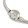 2.5mm Brass European Style Round Snake Chain Bracelets for Jewelry Making BJEW-P338-02P-3