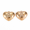 Brass Micro Pave Clear Cubic Zirconia Pendants KK-S360-144A-NF-1