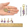 20Pcs 20 Styles Alloy Enamel Pendant Decorations HJEW-FS00047-4