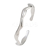 304 Stainless Steel Cuff Bangles for Women LS-BJEW-B147-01P-2