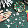 160Pcs 4 Styles Christmas Theme Opaque Resin Cabochons RESI-SC0005-80A-3