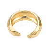 Brass Open Cuff Rings for Women X-RJEW-D016-08G-2