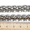 Tarnish Resistant Fashionable 304 Stainless Steel Wheat Chain Necklaces STAS-A028-N003P-4